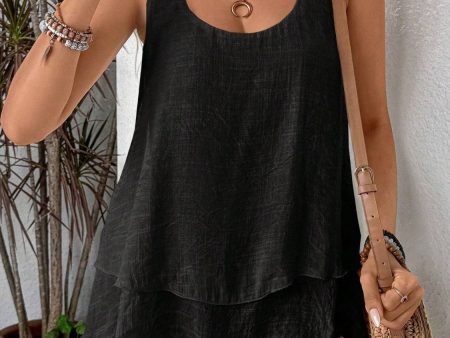 Layered Scoop Neck Wide Strap Tank Hot on Sale