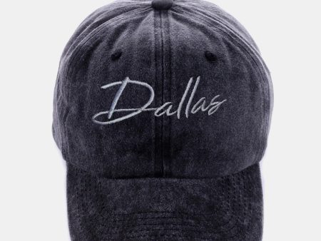 Zenana Washed DALLAS Embroidered Baseball Cap Online