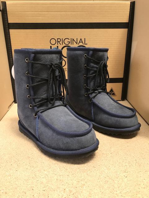 Front Lace Up Navy Boat UGG Boots For Discount