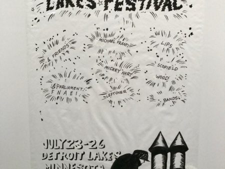 10,000 Lakes  08 firework b&w OG marker concept sketch Sale