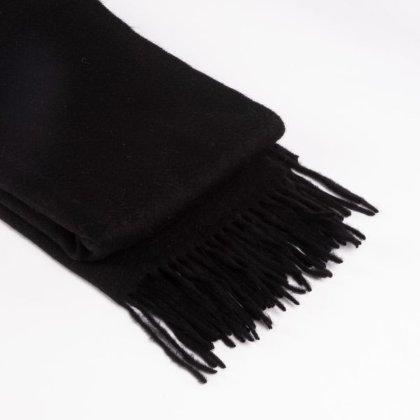 Australian Made Merino Scarf - Black For Cheap