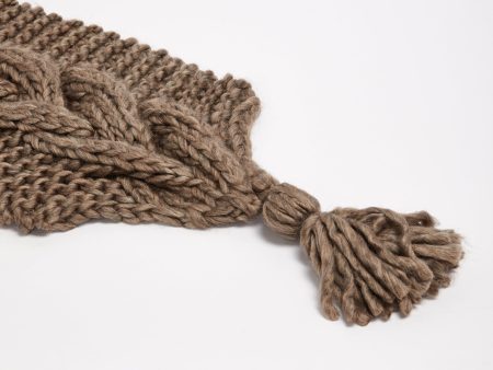 Oversized Chunky Cable Knit Scarf Hot on Sale