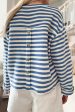 Stripe Chest Pocket Notched Top Sale