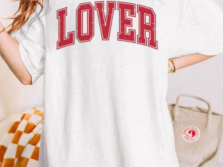 LOVER Round Neck Half Sleeve T-Shirt For Cheap