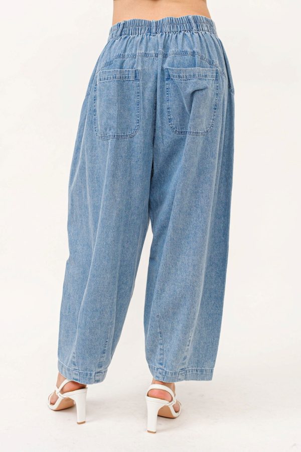 And The Why Elastic Back Pleated Baggy Jeans For Discount