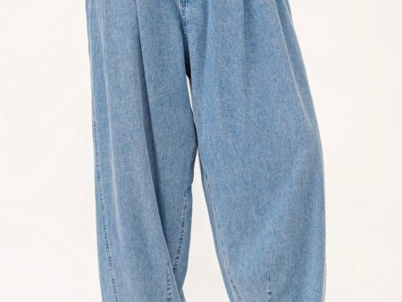 And The Why Elastic Back Pleated Baggy Jeans For Discount